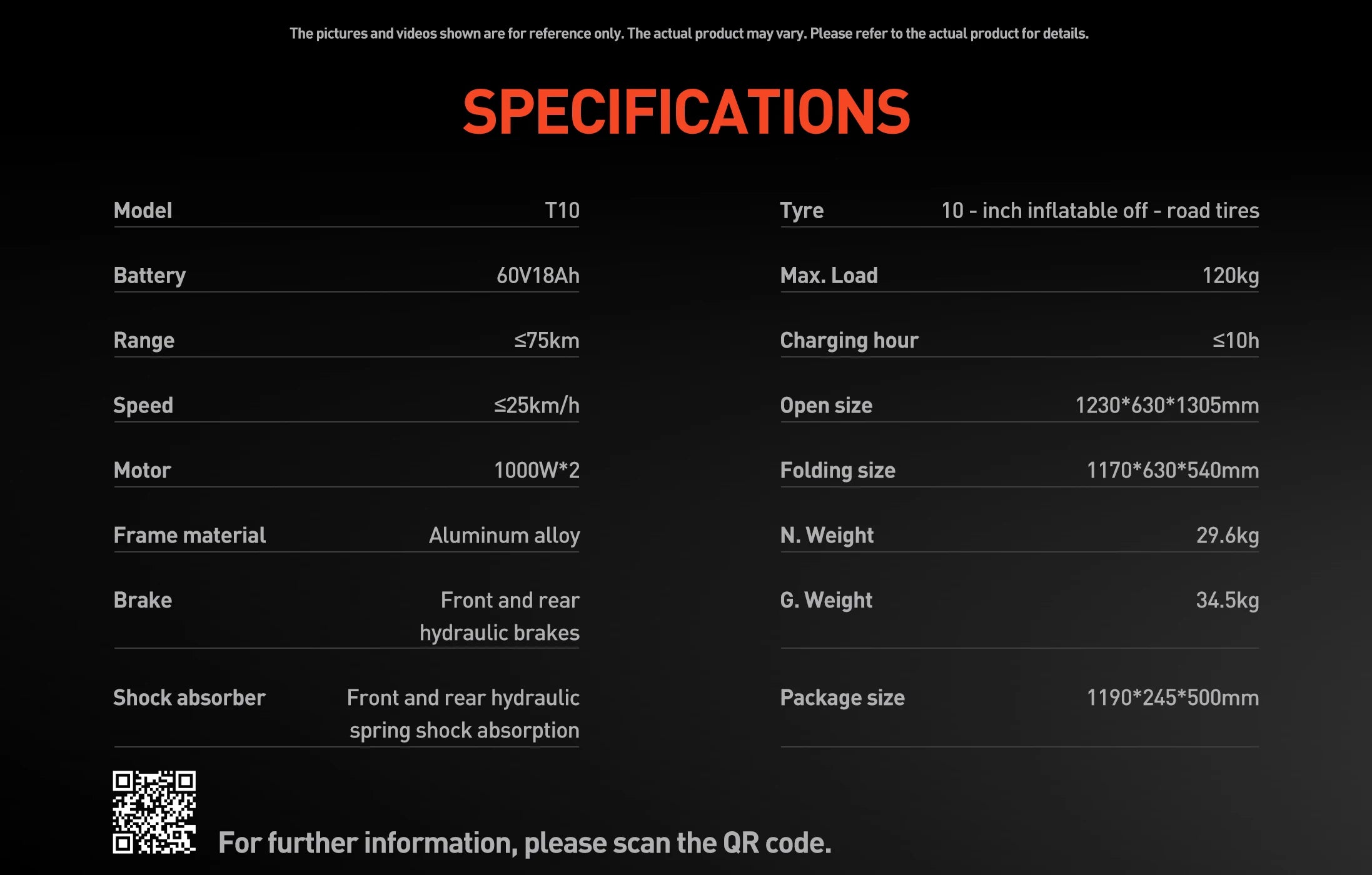 Joyor T10 – Trottinette électrique Double Moteur