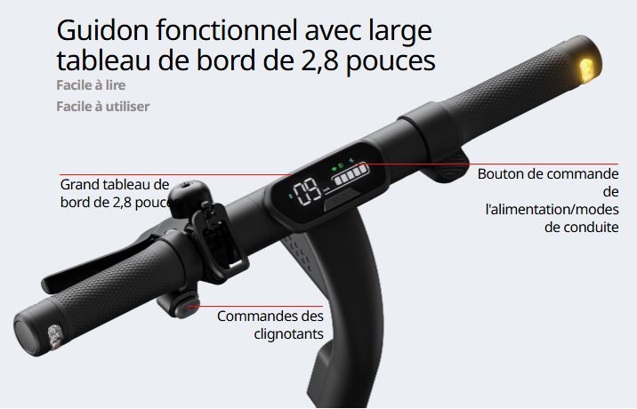 Ninebot E2 PRO – Trottinette Électrique 350W, 25 km/h, 40 km d’autonomie